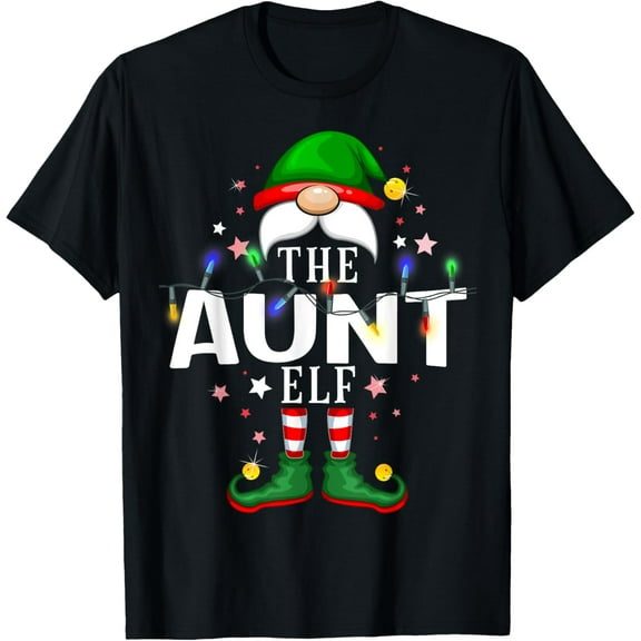 The Aunt Elf Christmas Family Pajama Party T-Shirt