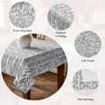 thumbnail image 5 of White Black Striped Table Cloth Waterproof Tablecloths, Abstract Modern Art Irregular Stripe Tablecloth Dining Table Cover for Kitchen Party Tabletop Outdoor, Square Tablecloth 60x60 Inch, 5 of 9