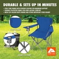 thumbnail image 3 of Ozark Trail Quad Folding Camp Chair with Cup Holder, Blue, 3 of 12