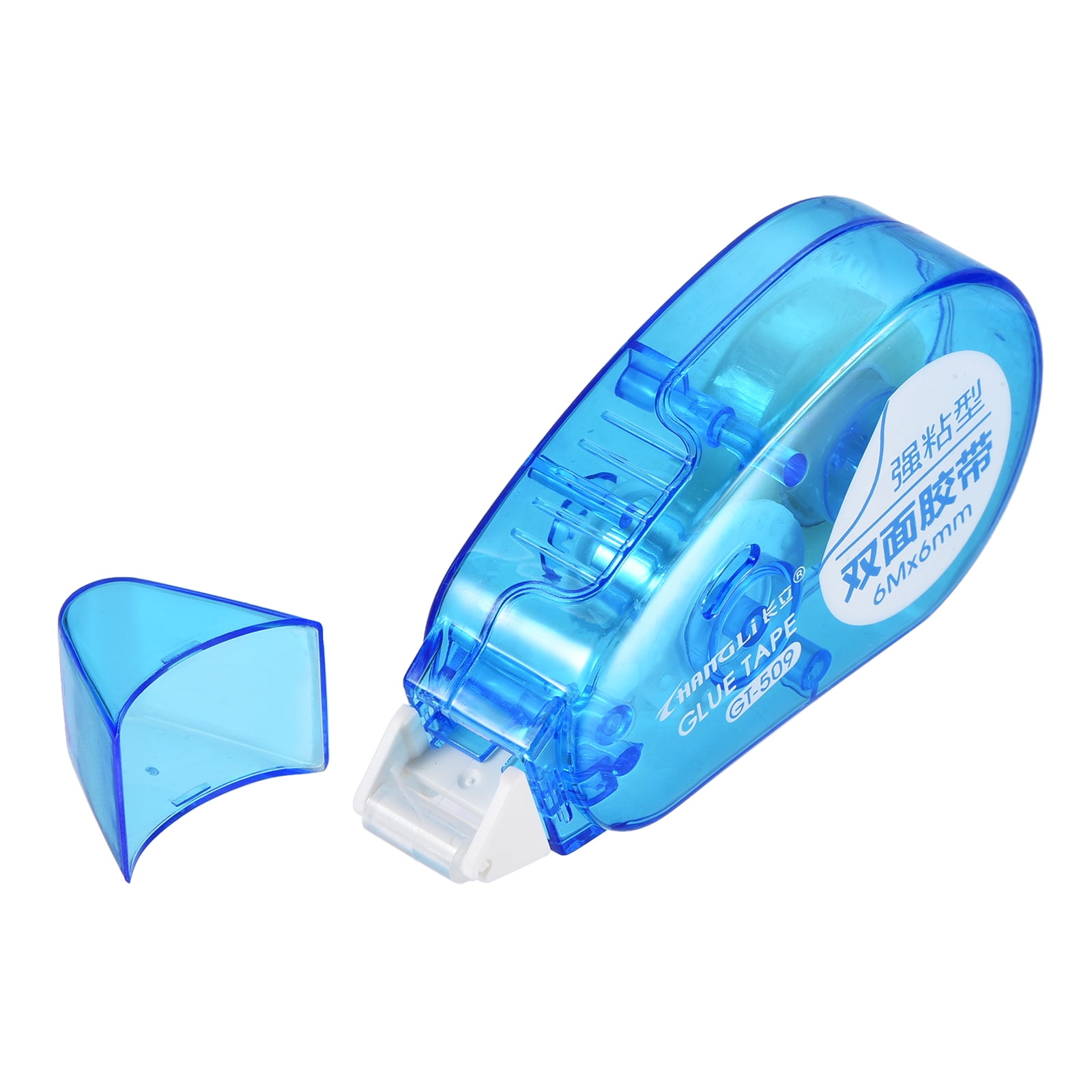 Uxcell 6mm 6m/19.7ft DoubleSided Adhesive Tape Roller Applicator, Blue