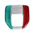 thumbnail image 1 of Cubierta de panel de cambio de marchas de consola central de automóvil de fibra tricolor real para 2017-2019, 1 of 5