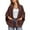 Dark brown, variant on Autumn/ Winter Open Front Casual Solid Color Women's Loose Knitted Cardigan