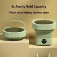 thumbnail image 2 of Green Portable Washing Machine, 6 L Mini Washing Machine and Dryer Combo with 3 Modes Portable Washer Machine(28*20*26cm), 2 of 5