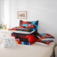 thumbnail image 6 of Manfei Teens Video Game 7-Piece Twin Bedding Sets,Console Game Lover Bedding Comforter Set,Gradient Red Blue Sheet Sets For Kids,Microfiber Bedroom Decor Reversible, 6 of 8