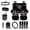 Black - Skeleton Mushroom Star Moon, variant on Frog Print Car Interior Cover Set 15Pcs Universal Car Front and Rear Seat Covers with Steering Wheel Cover Safety Belt Pads Cup Cushions Key Chain Decorative Auto Accessories