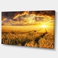 thumbnail image 2 of Amazing Sunset over Yellow Field - Landscape Canvas Art Print, 2 of 3