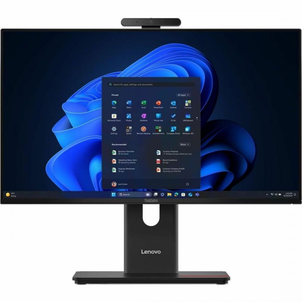 Lenovo ThinkCentre M70a Gen 6 13AY000DUS All-in-One Computer - Intel Core Ultra 7 2nd Gen 265T - vPro Technology - 32 GB - 512 GB SSD - 23.8" Full HD - Desktop - Black - Intel Q870 Chip - 1920 x 10...