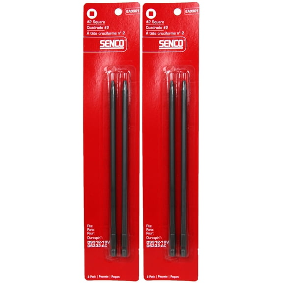 Senco EA0301 2pc #2 Square Drive Duraspin Replacement Bit Set (2-Pack)