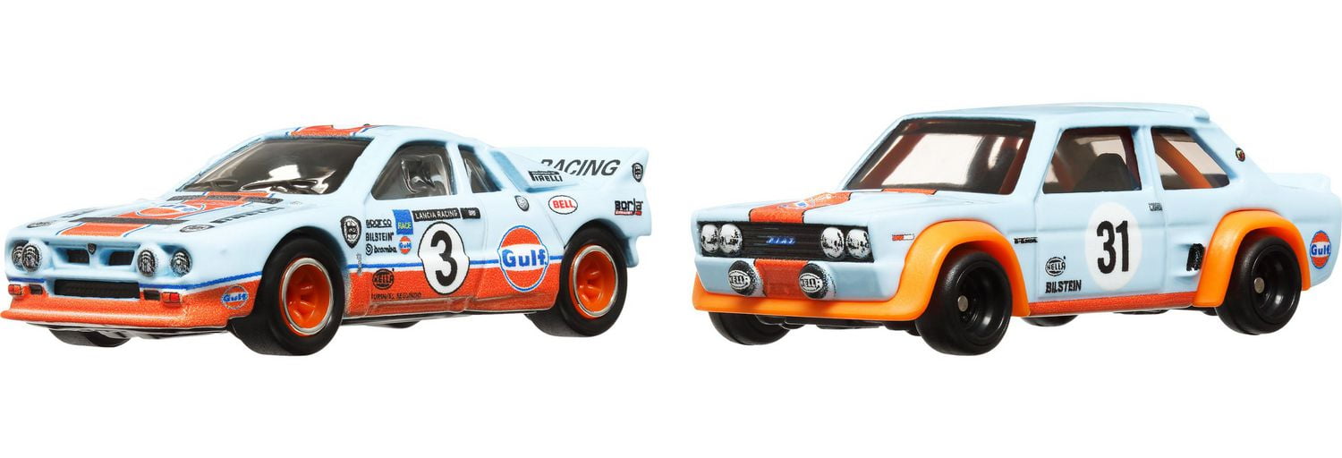 Hot Wheels Premium Car Culture Lancia Rally & Fiat 131 Abarth Vehicles - 2pk
