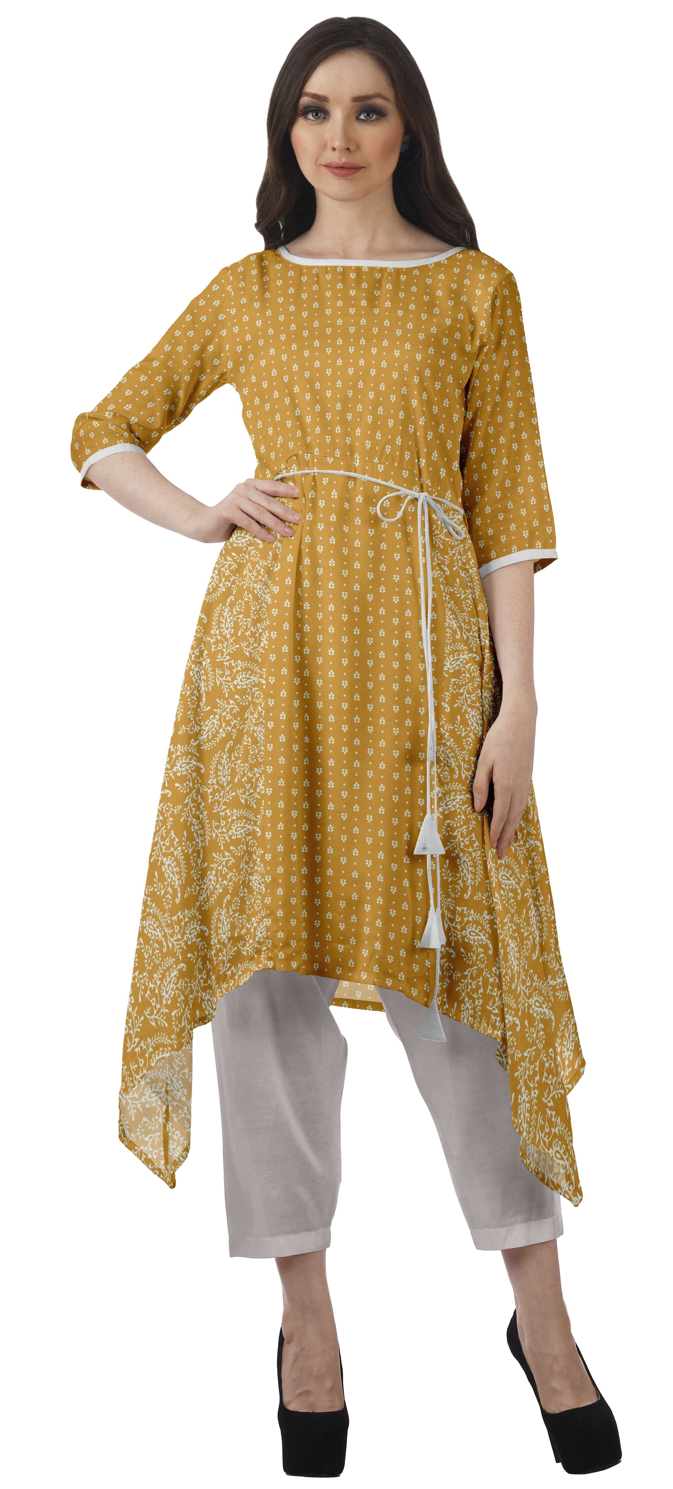 High Quality In Black Stitched Jacquard 2 Piece Kurti 4 Girls Age 6-13 |  SubRung