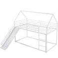 thumbnail image 6 of Aukfa Metal Bunk Bed with Slide, Twin over Twin, House Shape Loft Bunk Bed for Kids, White, 6 of 10