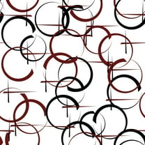 Handrus Circles and Strips Peel and Stick Wallpaper 10'L x 24''W