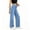 *1-Light Blue, variant on Women's High Waisted Wide Leg Denim Pants , Pull On Elastic Waist Jeans For Women,Ladies' Stretchy Loose Fit Trousers with Pockets,Navy,S-2XL