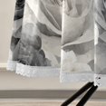 thumbnail image 5 of 60 Inch Round Tablecloth with White Lace Trim Fall Table Cover for Elegant Dining Decor Ink Wash Style Roses, 5 of 8