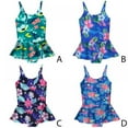 thumbnail image 4 of GYRATEDREAM Girls Swimsuit One Piece UPF 50+ Hawaiian Floral Skirted Bathing Suit Beach Swim Dress 3-9 Years, 4 of 4