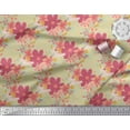 thumbnail image 2 of Soimoi Beige Heavy Canvas Fabric Artistic Leaf & Floral Decor Fabric Printed Yard 58 Inch Wide, 2 of 3