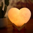 thumbnail image 4 of Veilleuse en Forme de Cœur 16 Couleurs à Intensité Réglable Commande Tactile avec Télécommande pour Chambre Cadeau de Noël Saint-Valentin, 4 of 7