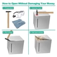 thumbnail image 4 of Stainless Steel Money Box Security Only In Coin Saving Handmade ,Easy to Operate, 4 of 6