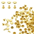 thumbnail image 1 of Uxcell 200Sets Rivets à Bout Unique 7mm Acier au Carbone Tête Ronde, Or, 1 of 7