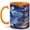 Orange, variant on Moonlit Shrine Garden Coffee Mug, Japanese Fantasy Landscape Mug, Night Nature Birthday Christmas Gift, Sakura Torii Lantern Lotus Lake Art, 11 oz White Ceramic Coffee Cup for Tea