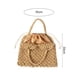 thumbnail image 2 of Bolso de paja hecho a mano, bolso de red de pesca de playa de viaje, bolso de hombro tejido para mujer, 2 of 5