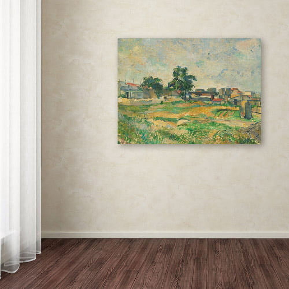 Trademark Fine Art "Landscape Near Paris" 1876 Canvas Art by Paul Cezanne