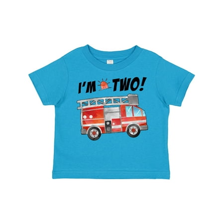 

Inktastic I m 2 Fire Truck 2nd Birthday Gift Toddler Boy or Toddler Girl T-Shirt