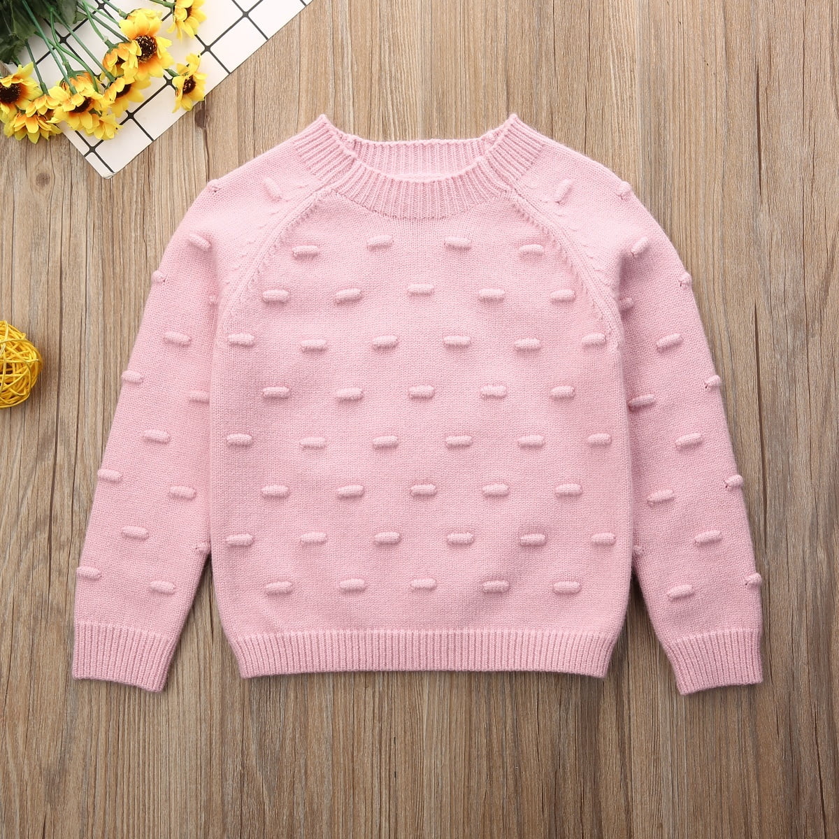 FREEFLY Kids Baby Girls Long Sleeve Sweater Floral Warm Pullover Tops T-Shirt Blouse for 1-6 Years