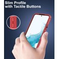 thumbnail image 6 of for Samsung Galaxy S22 Case, Dust-Proof Port Cover, Full Body Durable Silicone Rubber Phone Case for Samsung Galaxy S22 5G, Black/Red, 6 of 14