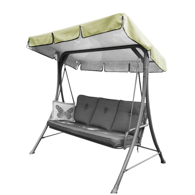 Inteprter Nueva cubierta de columpio de 3 asientos Cubierta de jardín Impermeable Resistente a los rayos Sombra de silla Type3 NO3 Inteprter HA005129-01