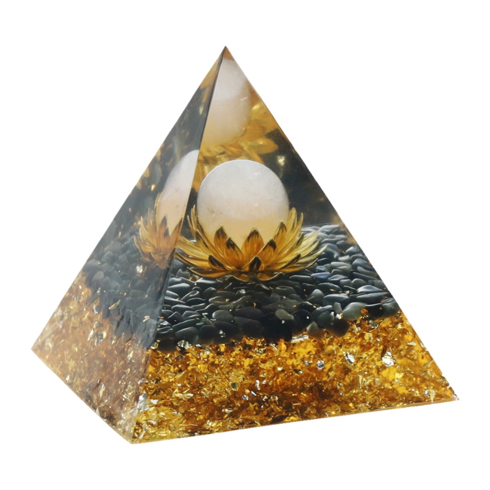 Handmade Crystal Pyramid Energy Balance Meditation Gemstone Home Decoration 
