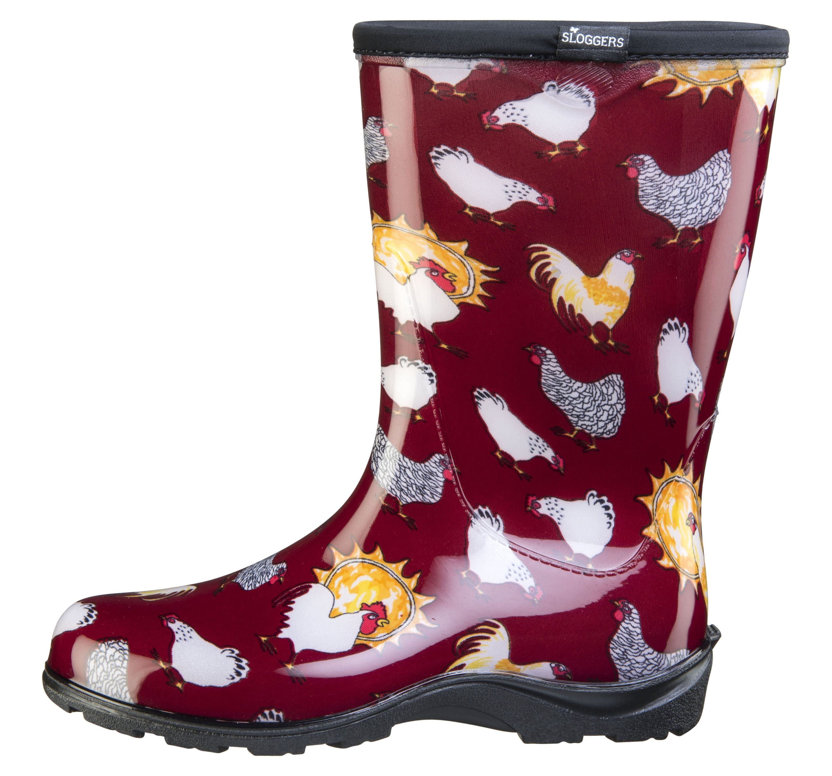 Sloggers Waterproof Garden Rain Boots for Women Cute Mid Calf