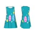 thumbnail image 7 of Naloa bunny holding flower Print Women's Summer Spring Casual Beach Sundress,Vacation Sleeveless Tank Crewneck Loose Dresses, 7 of 7