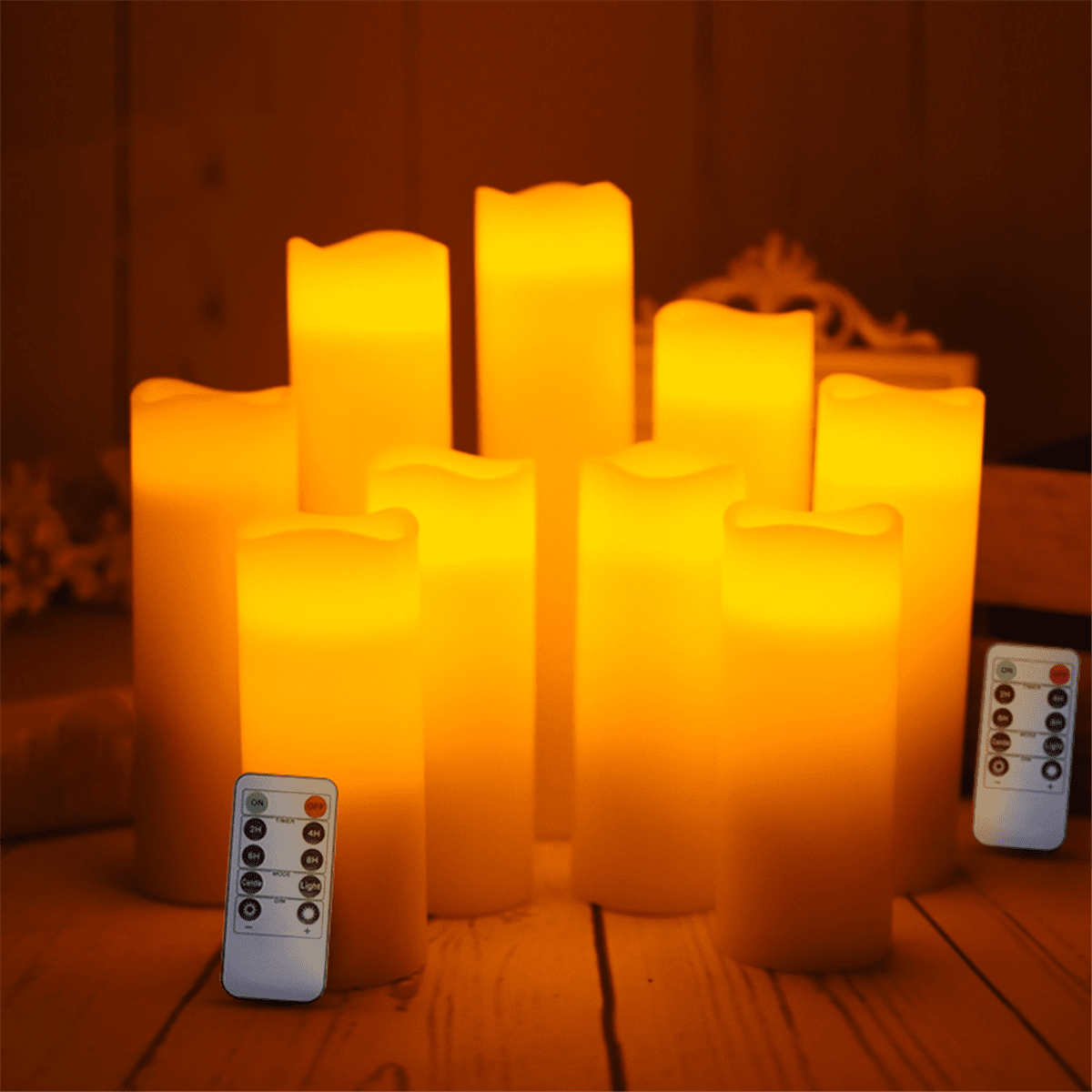 LED Candles Flameless Candles with Remote Battery Operated Candles for Wedding Fireplace Decor