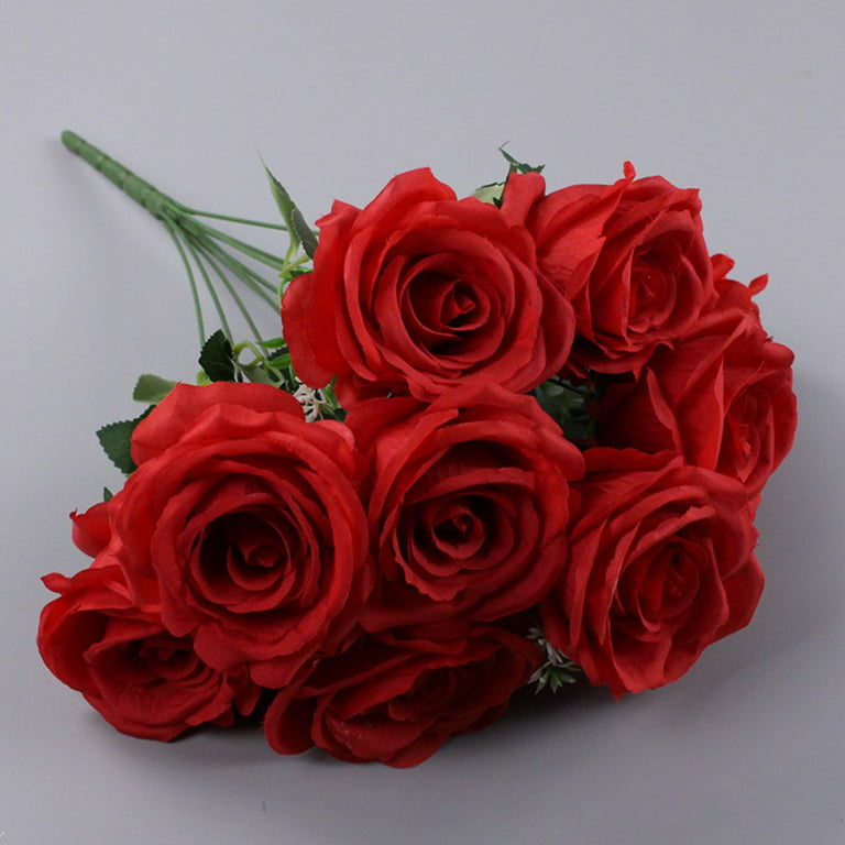 26 Heads Roses Artificial Flowers 2 Bouquets, Dried Roses With Stems  Vintage Flowers Artificial Roses Fake Flowers For Centerpiece Table Wedding  Bridal Shower Decorations Party Birthday,Valentine'S Day,Mother'S Day Gift