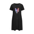 thumbnail image 5 of MuZeFu Nightgowns for Women Plus Size Clearance Sale Women's Oversized Short Nightgown Fashion Chest Print Short Sleeve Nightdress, 5 of 7