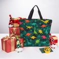 thumbnail image 6 of Honeii Colorful Dinosaurs Print Tote Bag, Reusable Grocery Shopping Bag,Shoulder Bag with Inner Pocket, 6 of 7