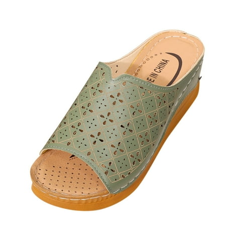 

Qufokar Womens Flip Flop S Women Sandals Wide Hollow Stitching And Platform Women S Peep Toe Shoes Ladies Sandals Summe Fashion Spring Roman Women S Sandals