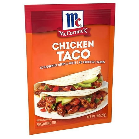 2 pack McCormick Chicken Taco Seasoning Mix, 1 oz