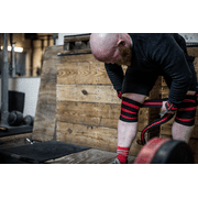 Harbinger Weightlifting Knee Wraps, 78 Black/Red, 1 Pair