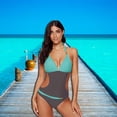 thumbnail image 2 of Toystoory estilo Push Up de retales, traje de baño para mujer, traje de baño Sexy para fiesta de verano Traje de baño café verde lago S, 2 of 6