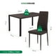 thumbnail image 4 of Juego De Comedor 4 Sillas y Mesa De Vidrio Templado Lexus marron 5, 4 of 8