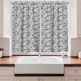 thumbnail image 2 of Ambesonne Geometric Kitchen Curtains, Doodle Circle Stripes, 55"x45", Grey and Pale Grey, 2 of 3
