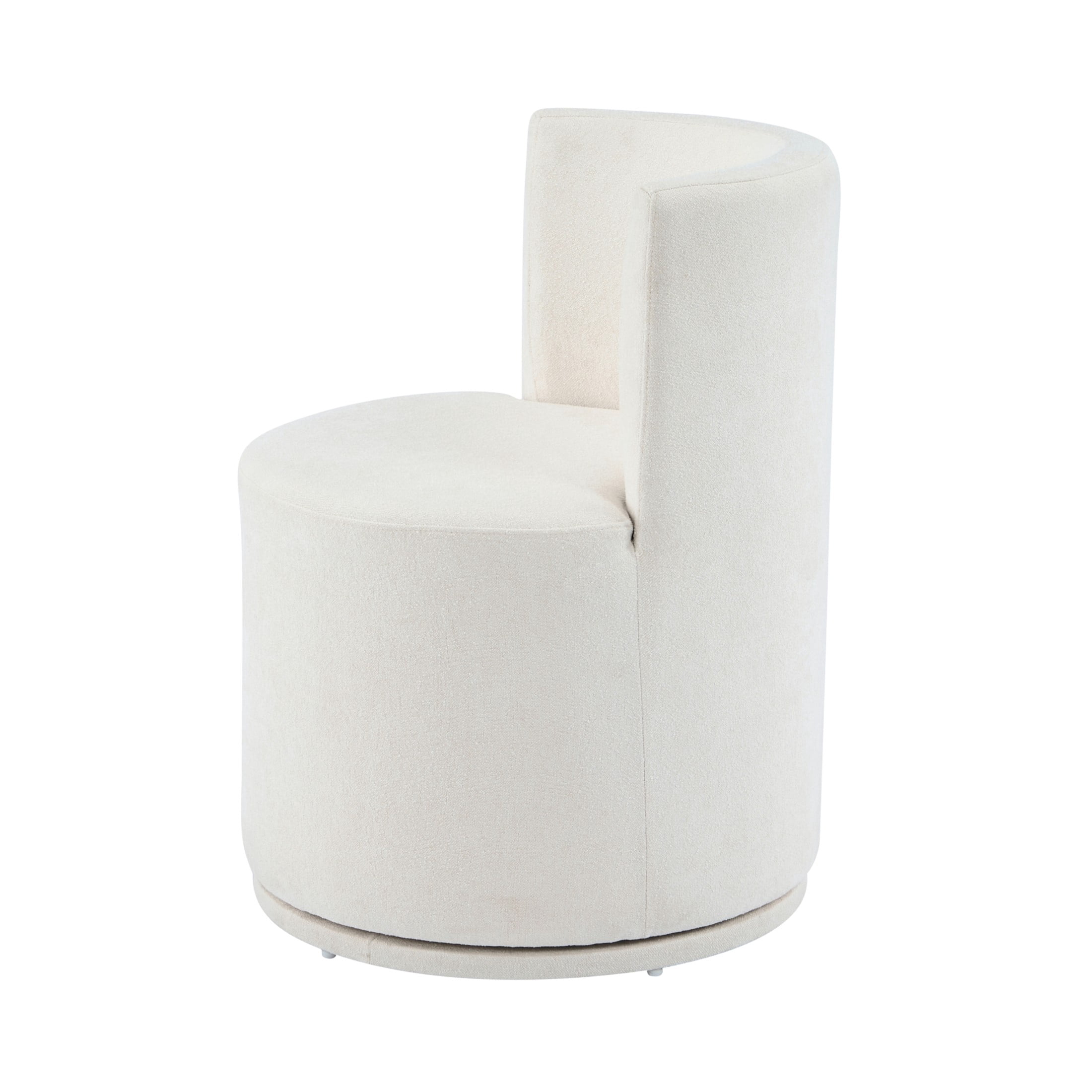 Christopher Knight Home Modern 360° Swivel Upholstered Dining Side Chair with Curved Backrest, Beige
