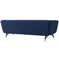 thumbnail image 3 of Modway Adept Contemporary Mid-Century Modern Performance Velvet Upholstered Tufted Sofa in Midnight Blue, 3 of 3