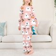 thumbnail image 3 of FORMRS Kids Pajama Set Fleece Long Sleeve Top Relaxed-Fit Pants Lounge Sleepwear, Sizes 3T-11Y, Pastel Pink Halloween, 3 of 7