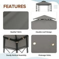 thumbnail image 4 of EAGLE PEAK 8 ft. x 8 ft. Outdoor Patio Gazebo with Double Roof,Gray, 4 of 8