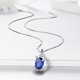 thumbnail image 5 of Juwaliy Turtle Collar Zafiro Septiembre Piedra Natal Encanto 925 Sterling Silver Azul Cristal Dije Joyería Mujeres Hija Esposa Madre Navidad Regalos de Cumpleaños, 5 of 8