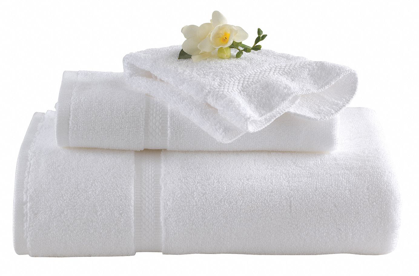 5 x Large White Bath Towels 