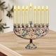 thumbnail image 1 of Candelabro de metal tradicional Fernando Menorah para velas cónicas, 1 of 8